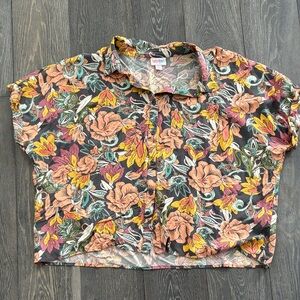 LuLaRoe Multicolor Floral Blouse